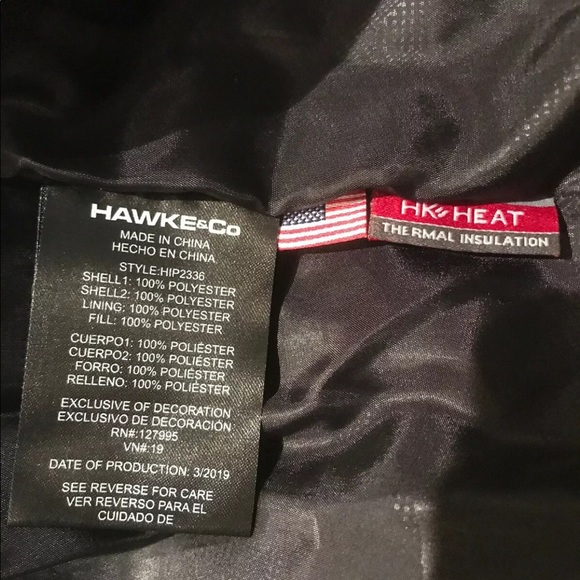 Hawke & co Mens m black jacket coat nwt - Picture 5 of 8